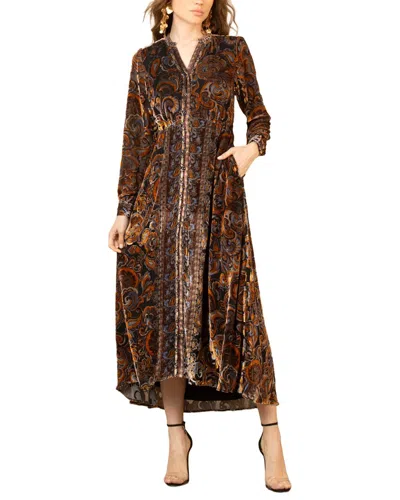 Hale Bob Button-up Dress In Brown