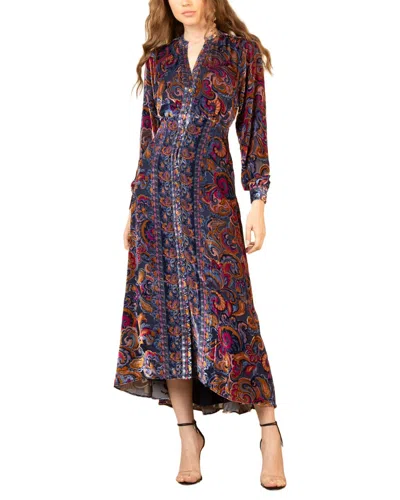 Hale Bob Button-up Dress In Navy