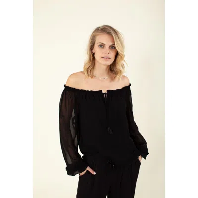Hale Bob Candice Solid Top In Black