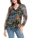 Hale Bob Carmen Silk-blend Blouse In Multi