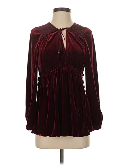 Pre-owned Hale Bob Casual Dress In Burgundy