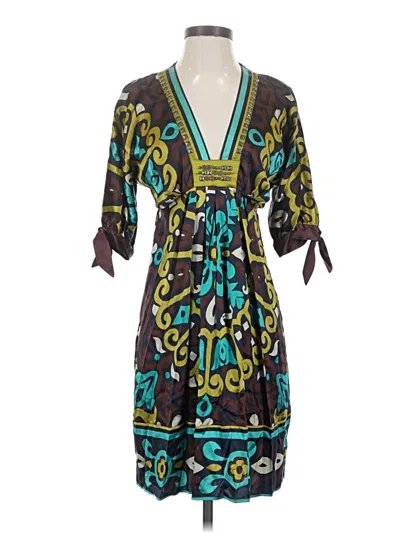 Pre-owned Hale Bob Casual Dress In Teal