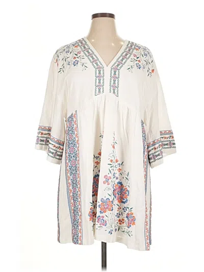 Pre-owned Hale Bob Casual Dress In White