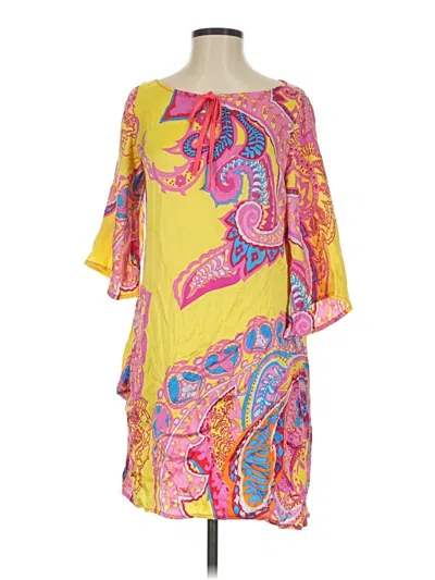 Pre-owned Hale Bob Casual Dress In Yellow