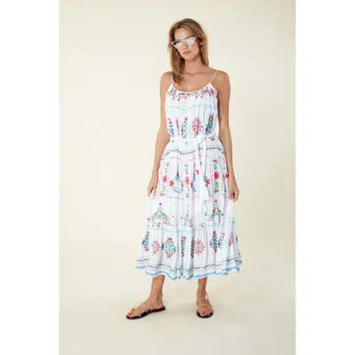 Hale Bob Cemal Embroidered Midi Dress In Red