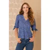 Hale Bob Chana Jersey Top In Blue
