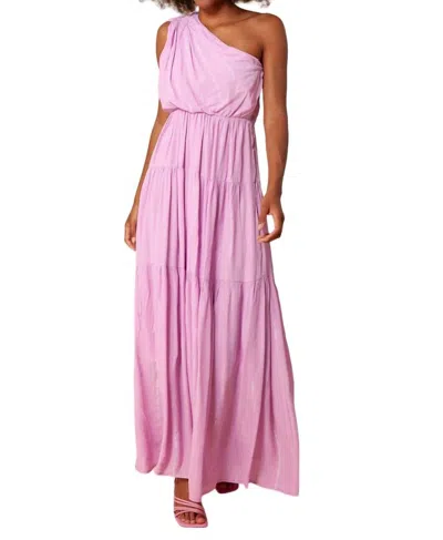 Hale Bob Charlize Solid One Shoulder Maxi Dress In Lilac