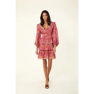 Hale Bob Christine Tiered Dress In Multi