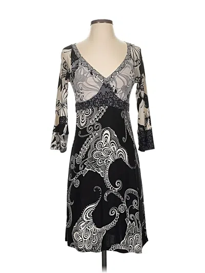 Pre-owned Hale Bob Cocktail Dress In Black