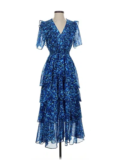 Pre-owned Hale Bob Cocktail Dress In Blue