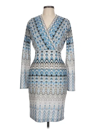 Pre-owned Hale Bob Cocktail Dress In Blue
