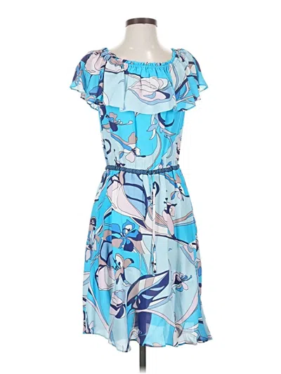 Pre-owned Hale Bob Cocktail Dress In Blue