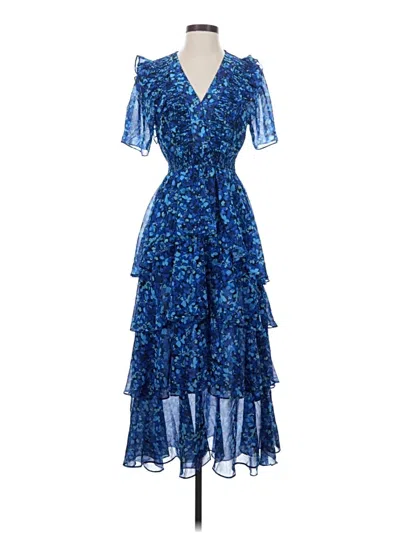 Pre-owned Hale Bob Cocktail Dress In Blue