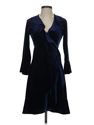 Pre-owned Hale Bob Cocktail Dress In Blue