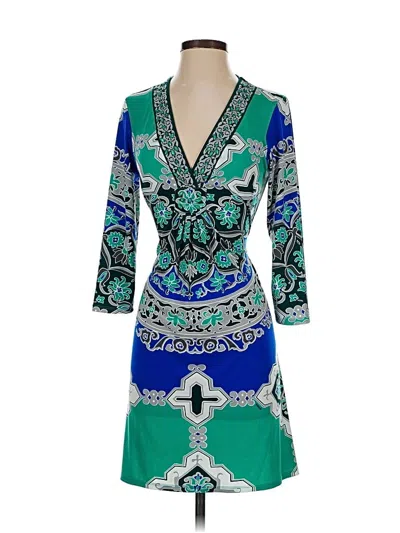 Pre-owned Hale Bob Cocktail Dress In Green