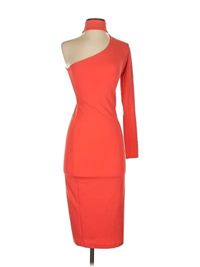 Pre-owned Hale Bob Cocktail Dress In Orange