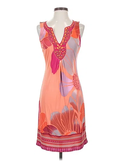 Pre-owned Hale Bob Cocktail Dress In Orange