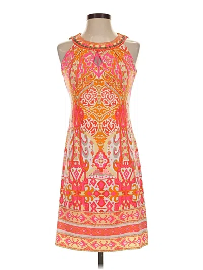 Pre-owned Hale Bob Cocktail Dress In Orange