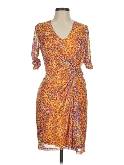 Pre-owned Hale Bob Cocktail Dress In Orange
