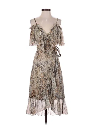 Pre-owned Hale Bob Cocktail Dress In Silver