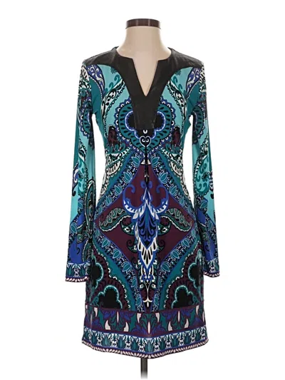 Pre-owned Hale Bob Cocktail Dress In Teal