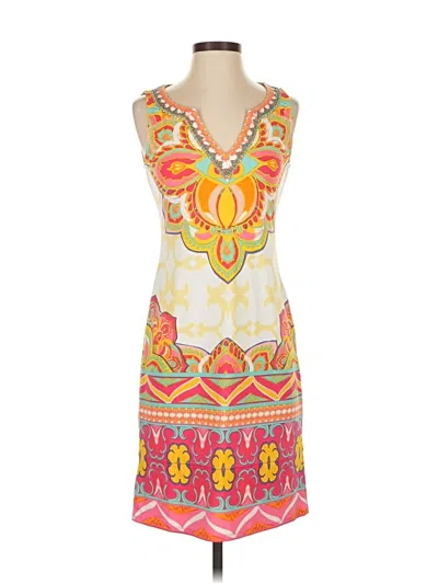 Pre-owned Hale Bob Cocktail Dress In White