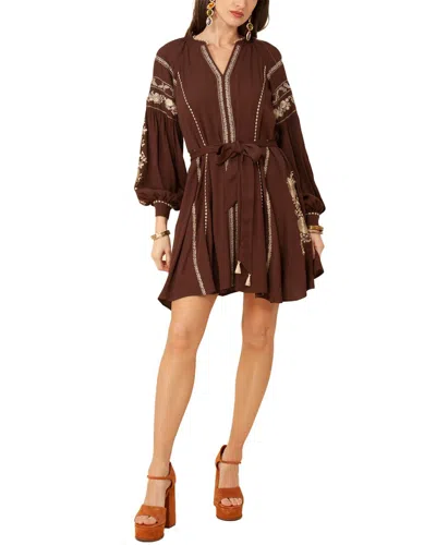 Hale Bob Crepe Dress In Brown
