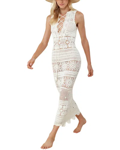 Hale Bob Crochet Maxi Dress In White