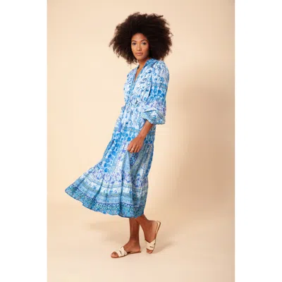 Hale Bob Danae Midi Dress In Blue