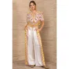 Hale Bob Danica Silk Charmeuse Pant In Multi
