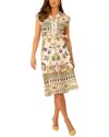 Hale Bob Daniela Linen Short Dress In Multi