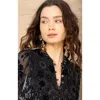 Hale Bob Deborah Velvet Burnout Dress In Black