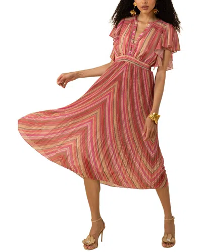 Hale Bob Della Midi Dress In Red