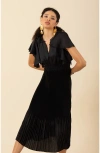 Hale Bob Della Solid Maxi Dress In Black