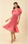 Hale Bob Della Solid Maxi Dress In Pink