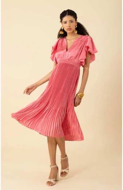 Hale Bob Della Solid Maxi Dress In Pink