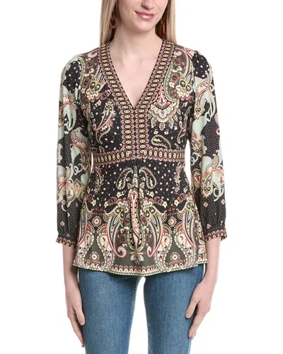 Hale Bob Destiny V-neck Blouse In Multi