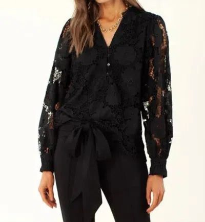 Hale Bob Dianora Lace Top In Black