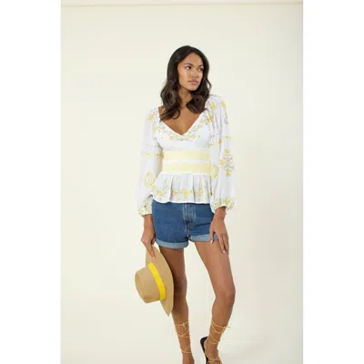 Hale Bob Dija Embroidered Top In White