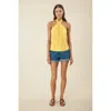 Hale Bob Doanne Solid Halter Top In Yellow