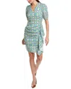 Hale Bob Draped Dress In Blue