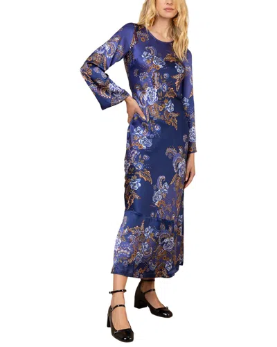 Hale Bob Egypt Silk-blend Maxi Dress In Blue