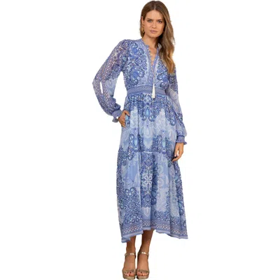 Hale Bob Eleanora Chiffon Maxi Dress In Animal Print