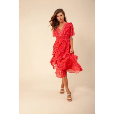 Hale Bob Elsie Dress In Red