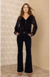 Hale Bob Elyse Velvet Top In Black