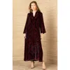 Hale Bob Emberlynn Velvet Dress In Burgundy