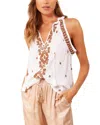 Hale Bob Embroidered Halter Top