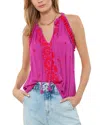 Hale Bob Embroidered Halter Top