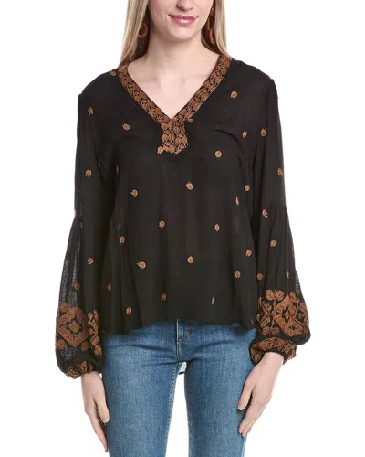 Hale Bob Embroidered Mini Dress In Black