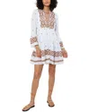 Hale Bob Embroidered Mini Dress In Multi